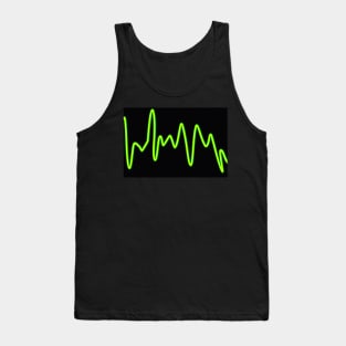 Neon Green ZigZag Line Pattern Tank Top